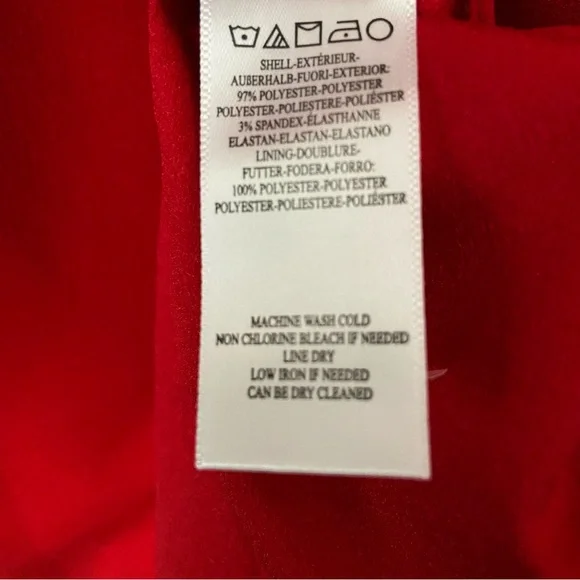 DRESS THE POPULATION Off Shoulder Cocktail Dress Red Size M - Picture 11 of 13